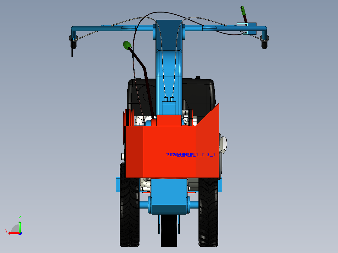 自走式农机后视图