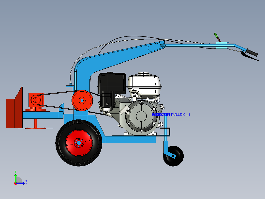 自走式农机左视图