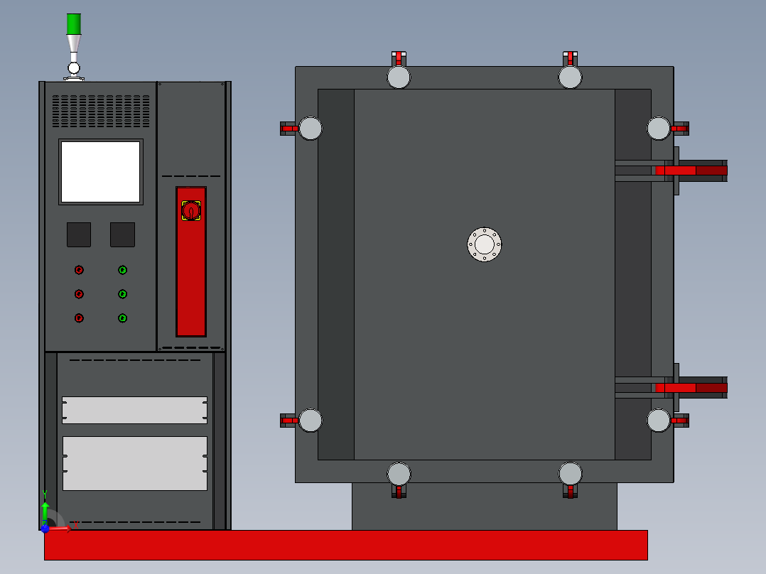 分体式真空烘箱前视图