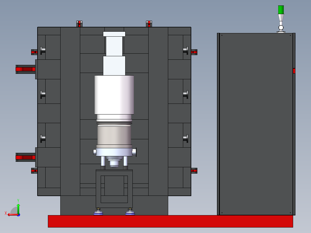 分体式真空烘箱后视图