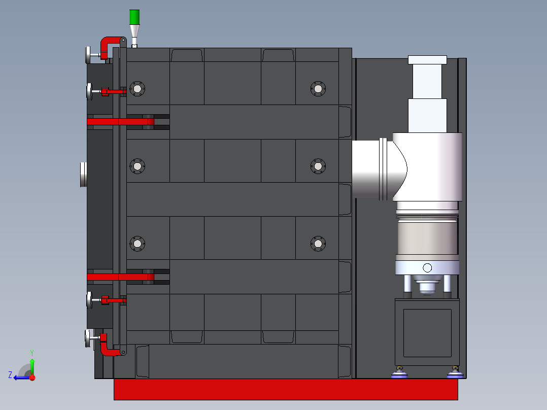 分体式真空烘箱右视图