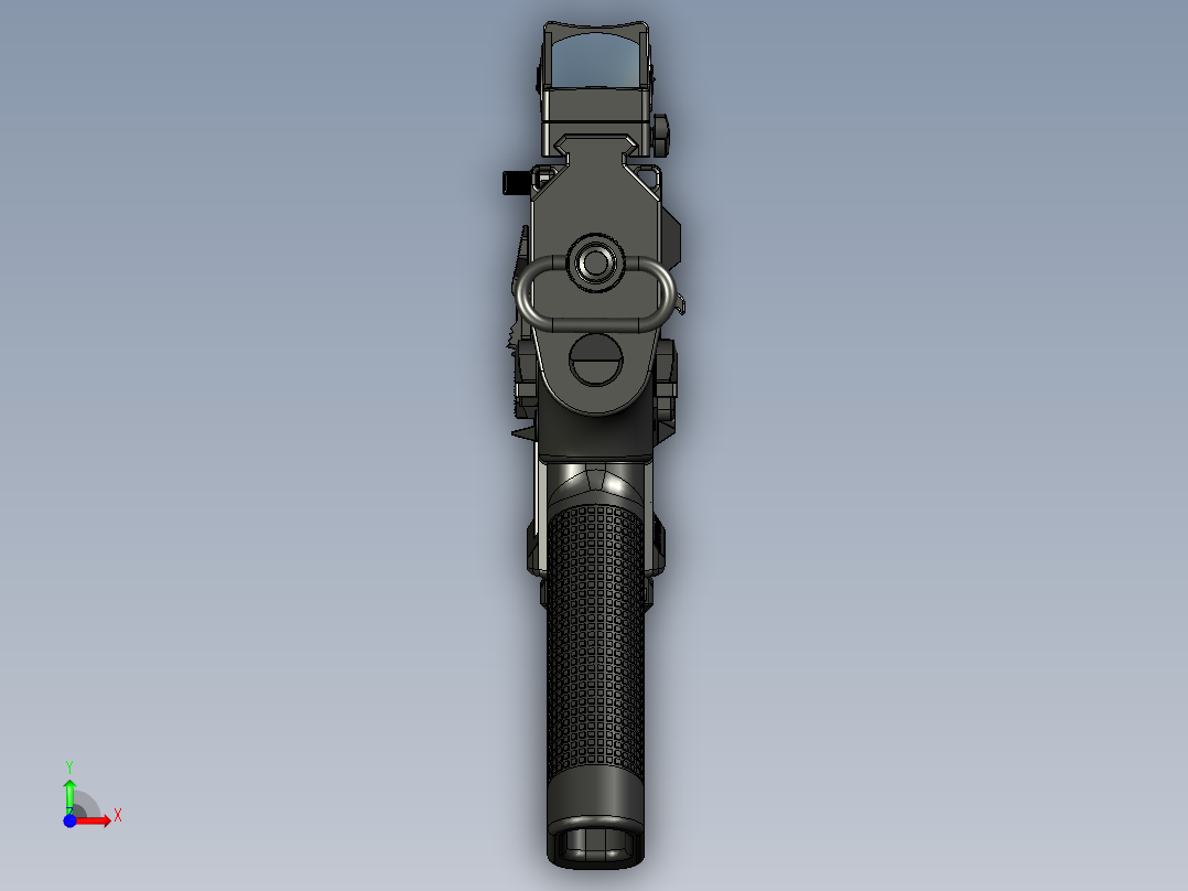 手枪左轮冲锋枪老式狙击步枪设计3D图纸veles-pistol ×2 STP前视图