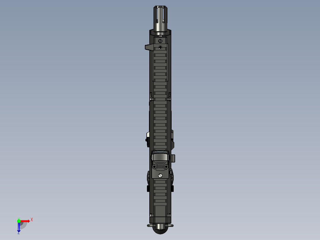 手枪左轮冲锋枪老式狙击步枪设计3D图纸veles-pistol ×2 STP俯视图