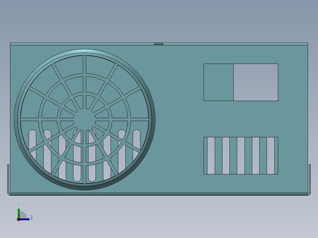 计算机电源风扇机体12左视图