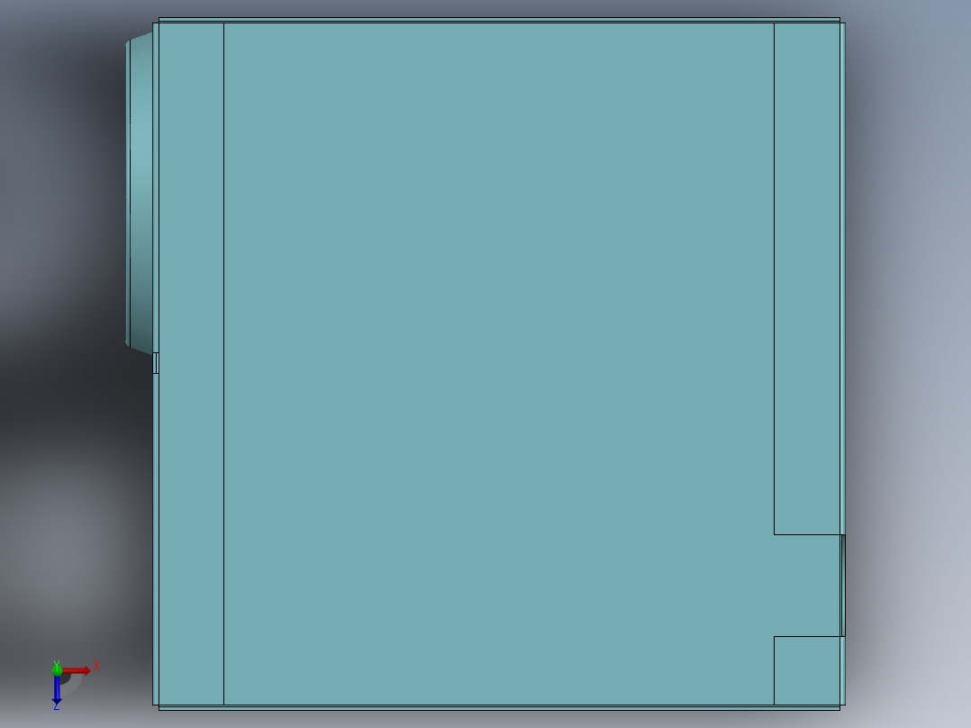 计算机电源风扇机体12俯视图