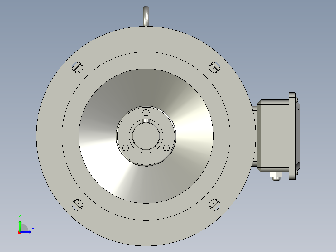 Y2系列B5型三相异步电动机Y2132S-4左视图