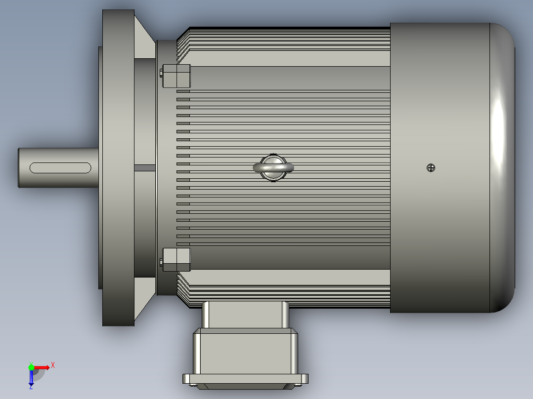 Y2系列B5型三相异步电动机Y2132S-4俯视图