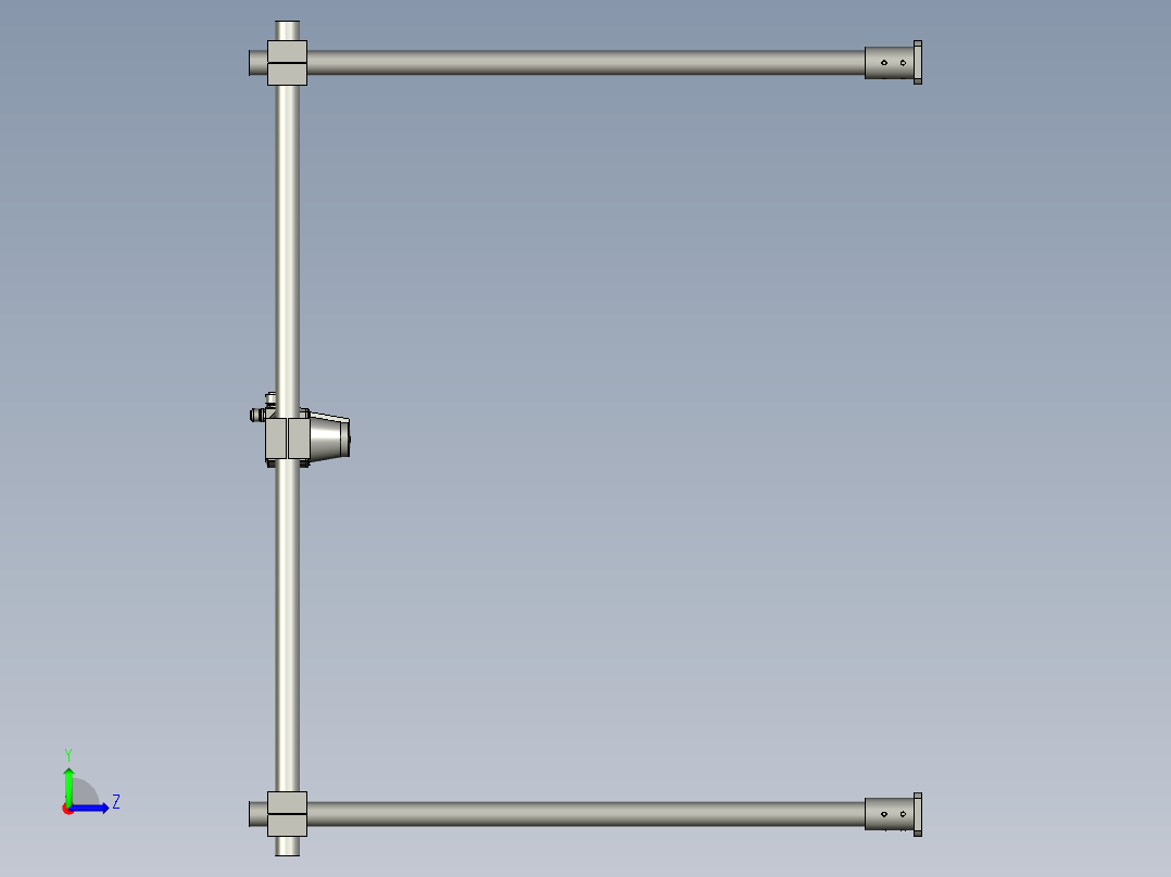 平面检测机构装配左视图