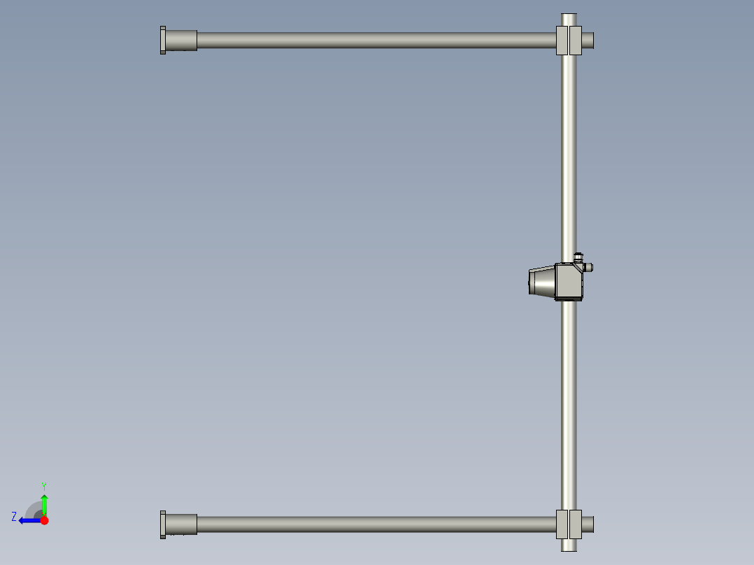 平面检测机构装配右视图
