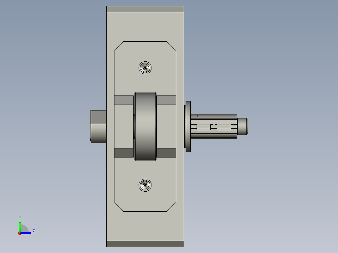 右转盘工装左视图
