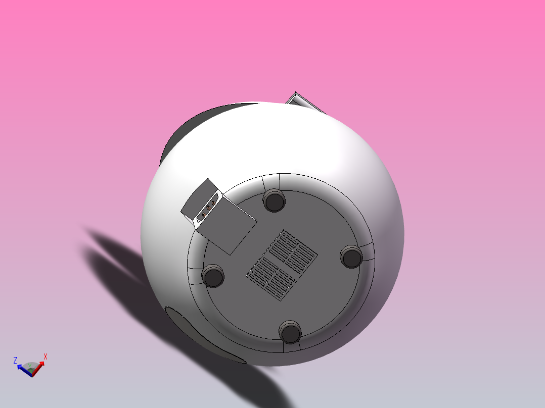 一种家用的板栗炒货机主视图