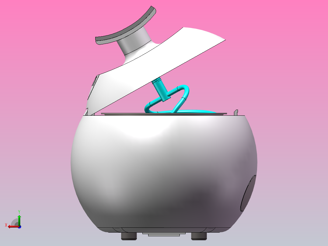 一种家用的板栗炒货机后视图