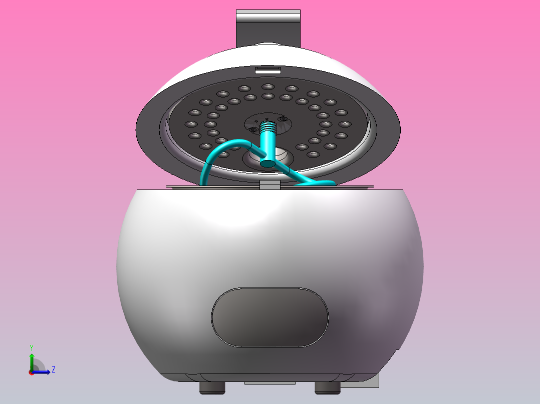 一种家用的板栗炒货机左视图