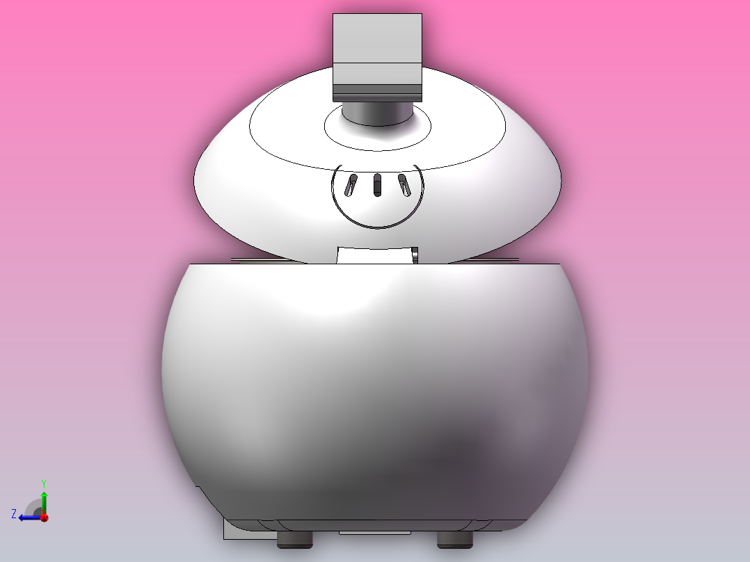 一种家用的板栗炒货机右视图