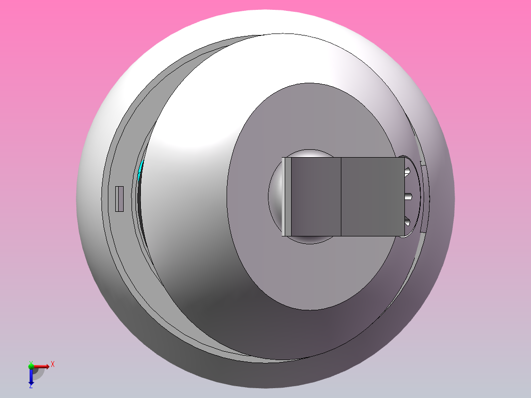 一种家用的板栗炒货机俯视图