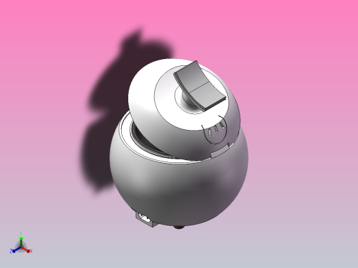 一种家用的板栗炒货机正等轴测缩略图