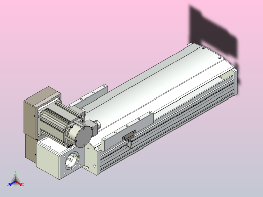 皮带直线轴半封闭可选导轨TPA-HNB-220D-176-L250-LU-C-P1K-N3正等轴测缩略图