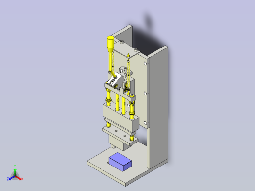 一款标签压接夹具3D图纸