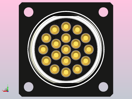 连接器Amphenol RT0016-19SNH-K，19针，RT360，13A，电缆0.75 - 1.5mm2，IP67后视缩略图