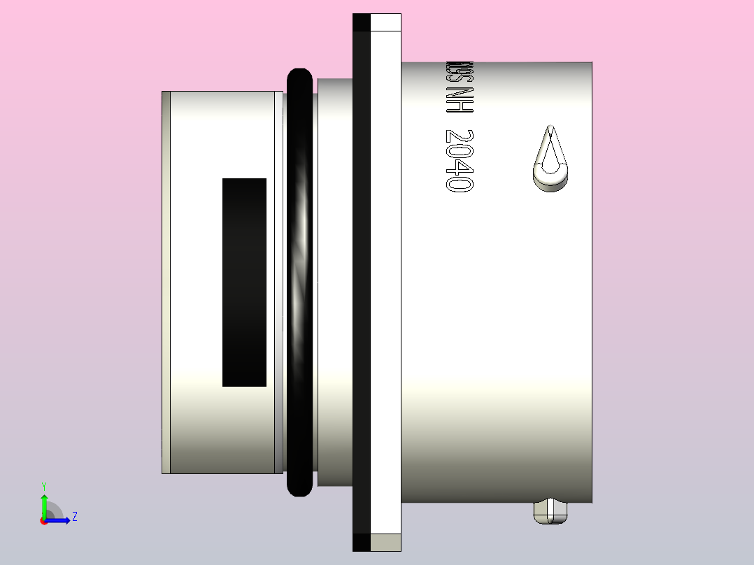 连接器Amphenol RT0016-19SNH-K，19针，RT360，13A，电缆0.75 - 1.5mm2，IP67左视图