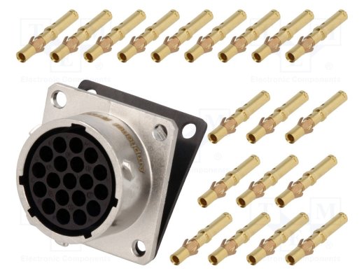 连接器Amphenol RT0016-19SNH-K，19针，RT360，13A，电缆0.75 - 1.5mm2，IP67缩略图