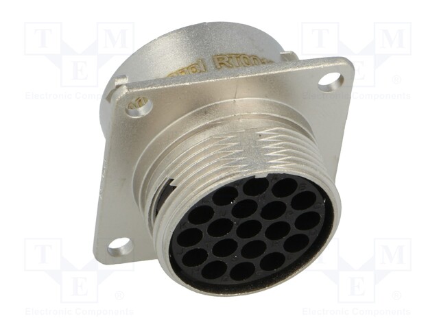 连接器Amphenol RT0016-19SNH-K，19针，RT360，13A，电缆0.75 - 1.5mm2，IP67