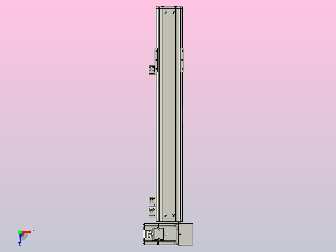 MT75BT半封闭皮带滑台[MT75BT.L80.400.RU.P40.C3]俯视图