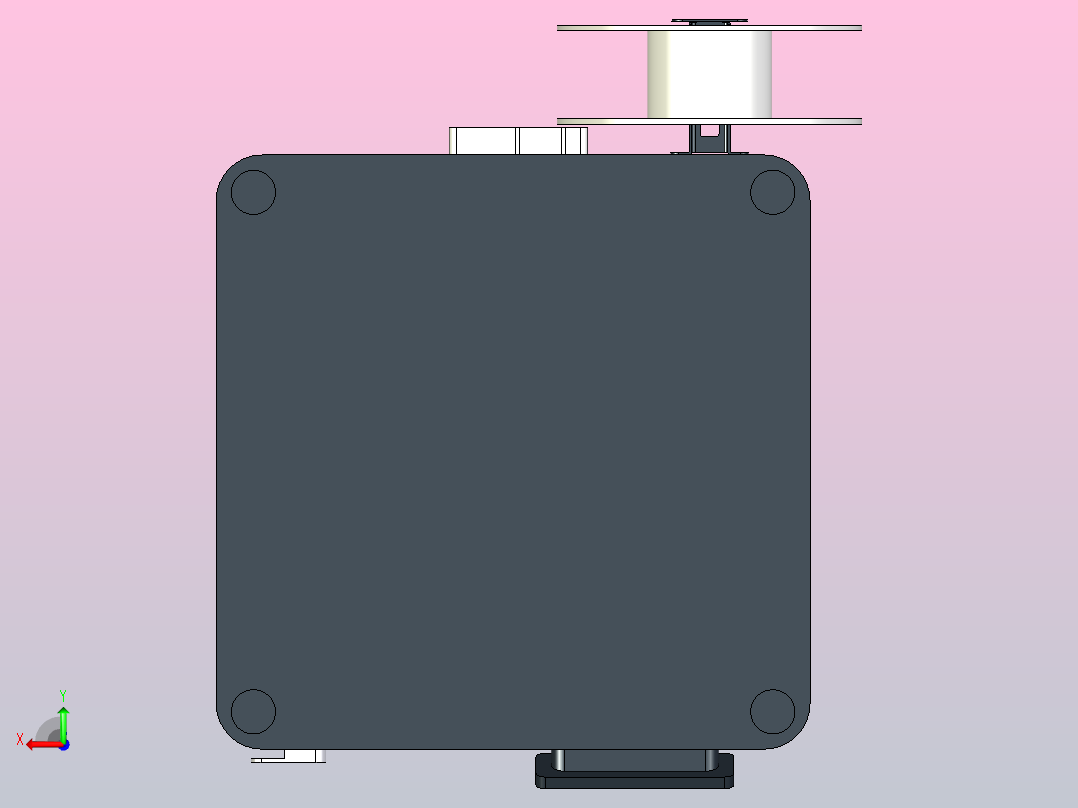 3D打印机的模型后视图