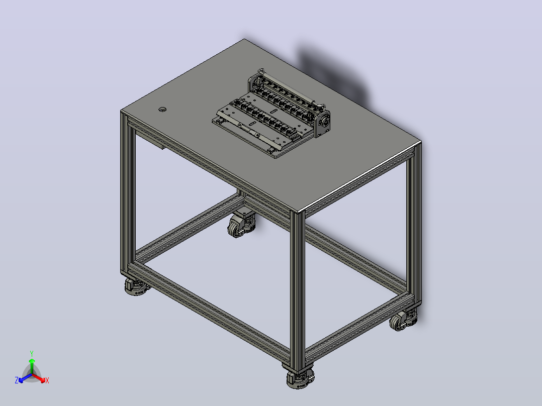 产品装配工装3D模型正等轴测图