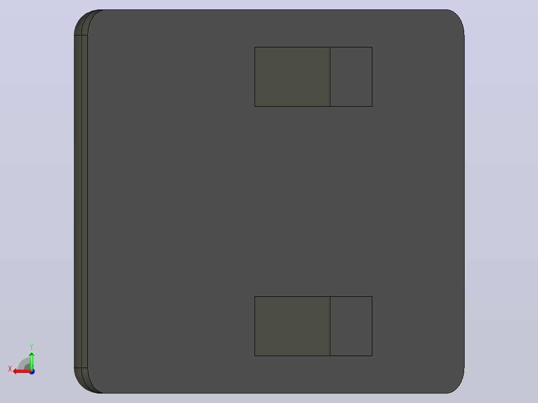 角件端盖12系列60x60黑色后视图