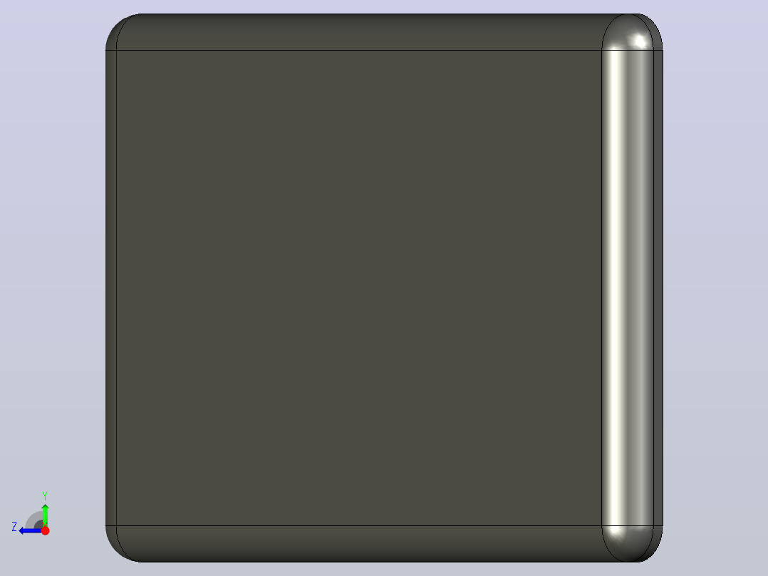 角件端盖12系列60x60黑色右视图
