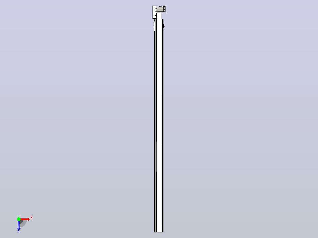 皮带直线轴半封闭可选导轨TPA-HNB-105D-90-L2250-MR-C-P20-N3俯视图