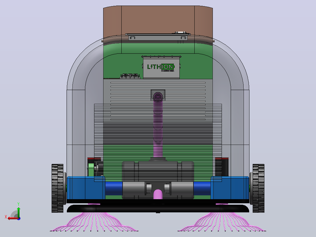 智能清扫机器人（SW+CAD+说明书）后视图
