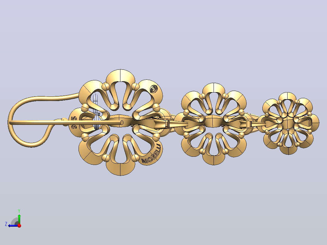金耳环右视图
