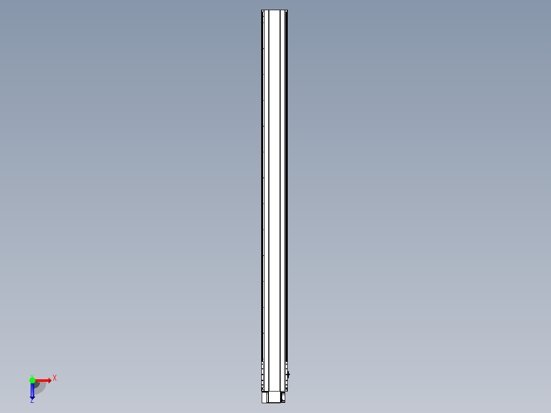 皮带直线轴半封闭可选导轨TPA-HNB-202D-140-L2600-LP-Y-P75-N3俯视图