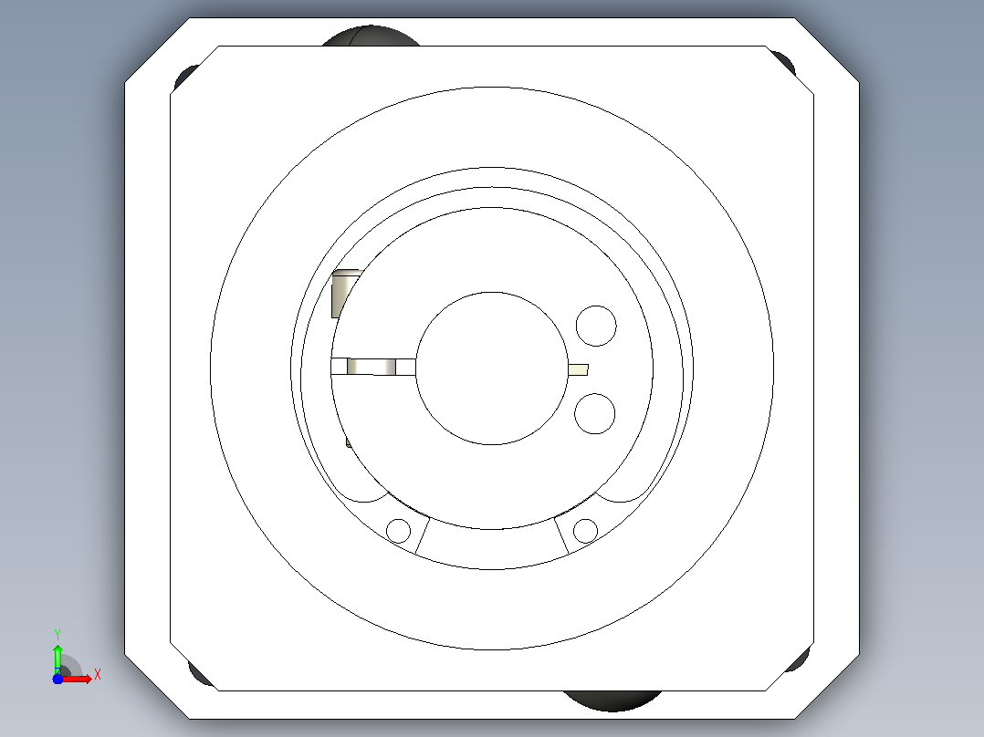 PF80(两级)精密行星减速机[PF80-L2-9]前视图