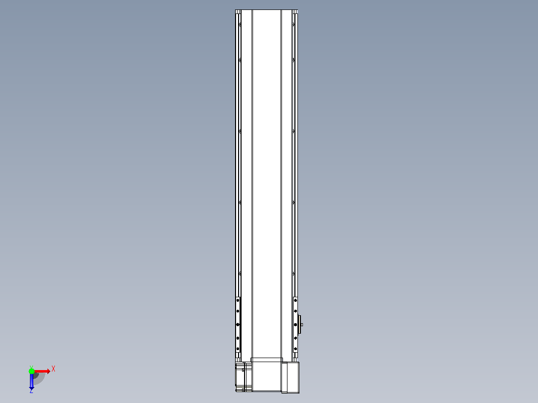 皮带直线轴半封闭可选导轨TPA-HNB-175D-140-L700-RP-C-P75-N3俯视图