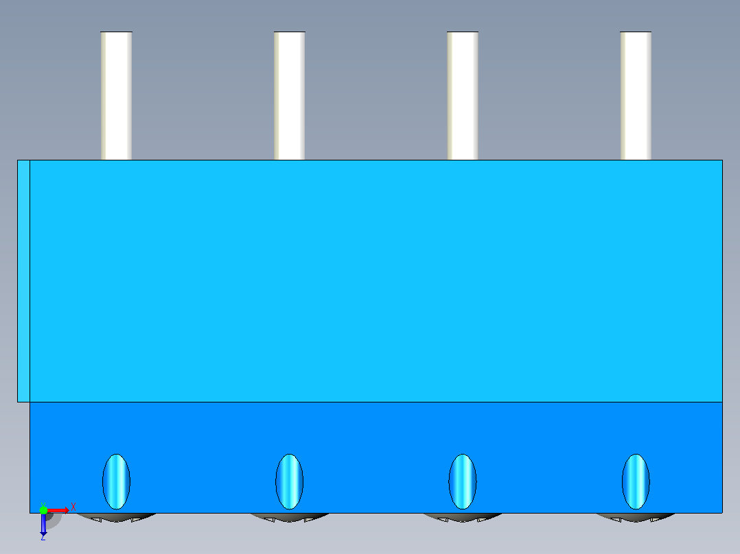 KF301-5-4P螺丝连接器俯视图