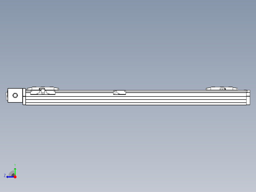 皮带直线轴双滑块型TPA-GCBS-80-P60-L300-DR-M20-N3右视图