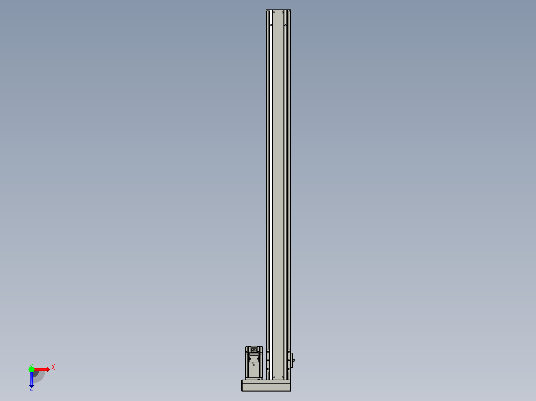 日规模组半封闭丝杆TPA-HNR-85S-1610C-L1150-ML-C-P20-N3俯视图