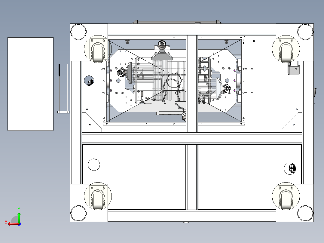 大型缸体夹具且可旋转机构后视图