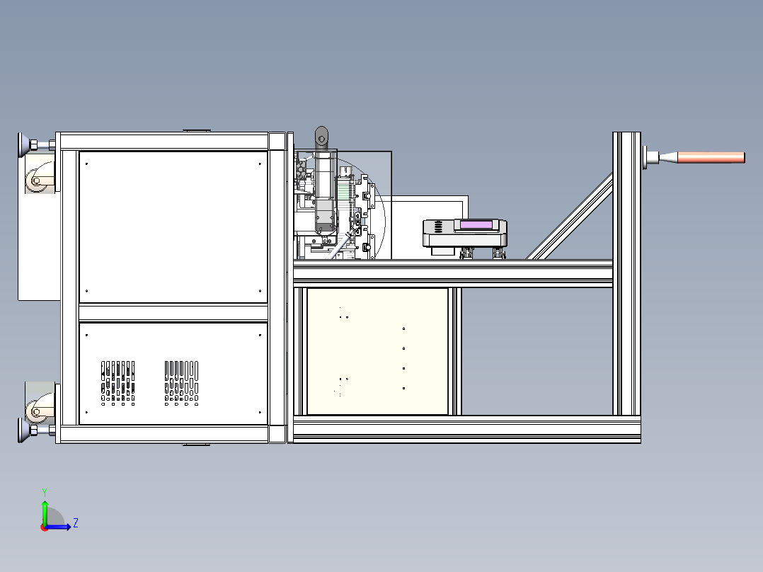 大型缸体夹具且可旋转机构左视图