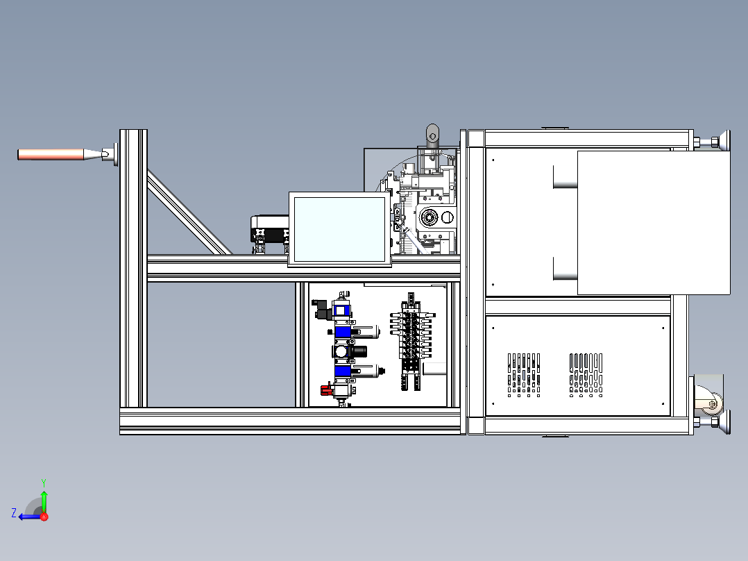 大型缸体夹具且可旋转机构右视图