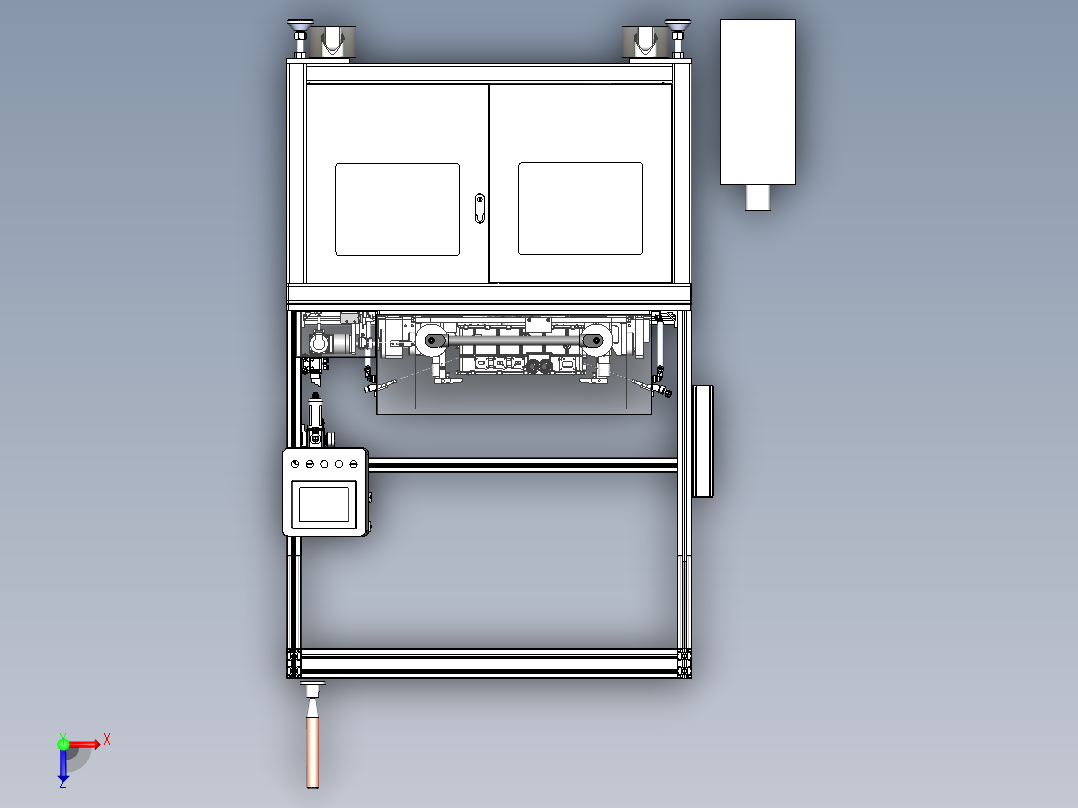 大型缸体夹具且可旋转机构俯视图