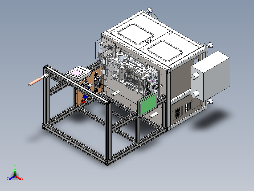 大型缸体夹具且可旋转机构正等轴测图