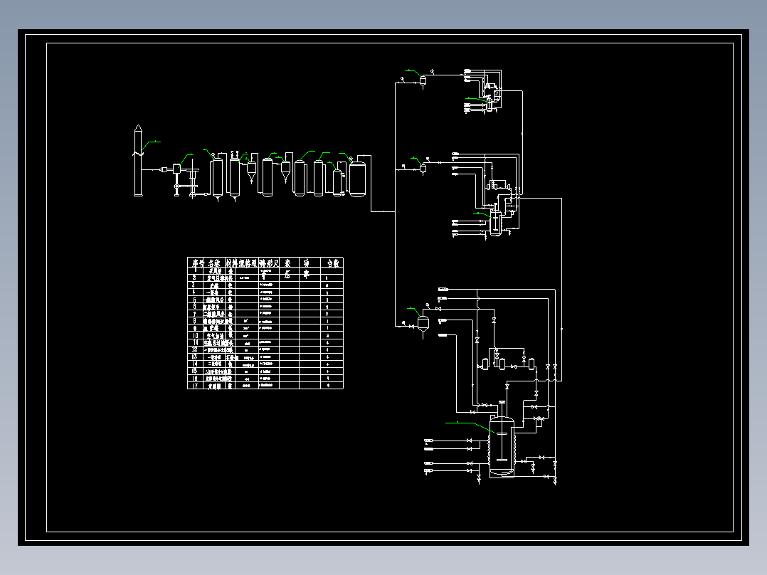 7000吨味精工厂发酵车间设计模板CAD图纸 计算说明味精发酵流程图
