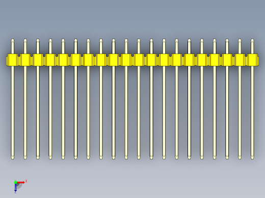 彩色公头100mil（2.54mm）系列-DS1021_yellow_3x20p_100mil_Type19_rev1.0俯视缩略图