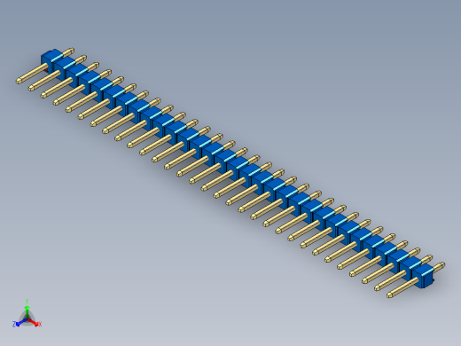 彩色公头100mil（2.54mm）系列-DS1021_blue_1x31p_100mil_Type1_rev1.0