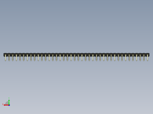 彩色公排针 100mil 2.54mm 系列-DS1022_black_1x40p_100mil_TypeD_rev1.0后视缩略图