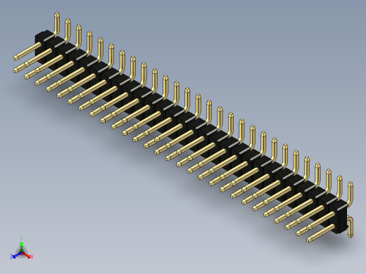 彩色公排针 100mil 2.54mm 系列-DS1022_black_56p_100mil_TypeSMT_rev1.0